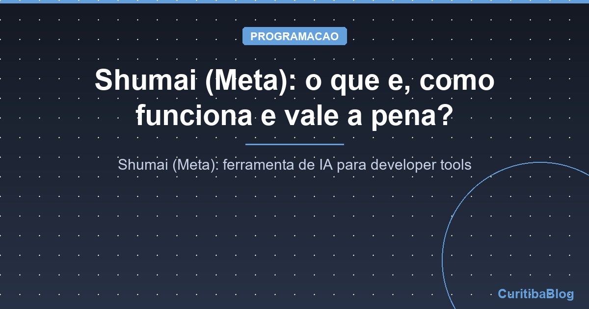 Shumai (Meta): o que e, como funciona e vale a pena?