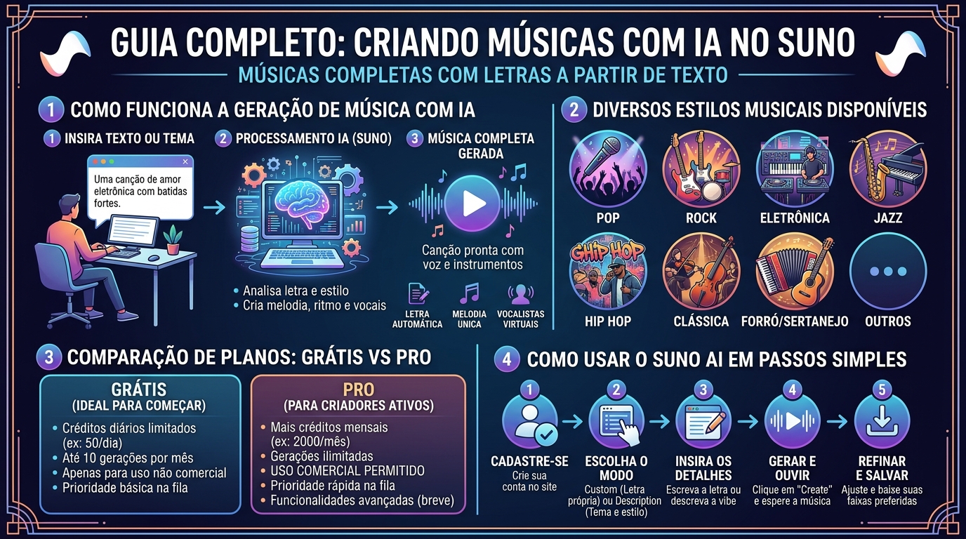 Suno AI, Gêneros musicais e exemplos