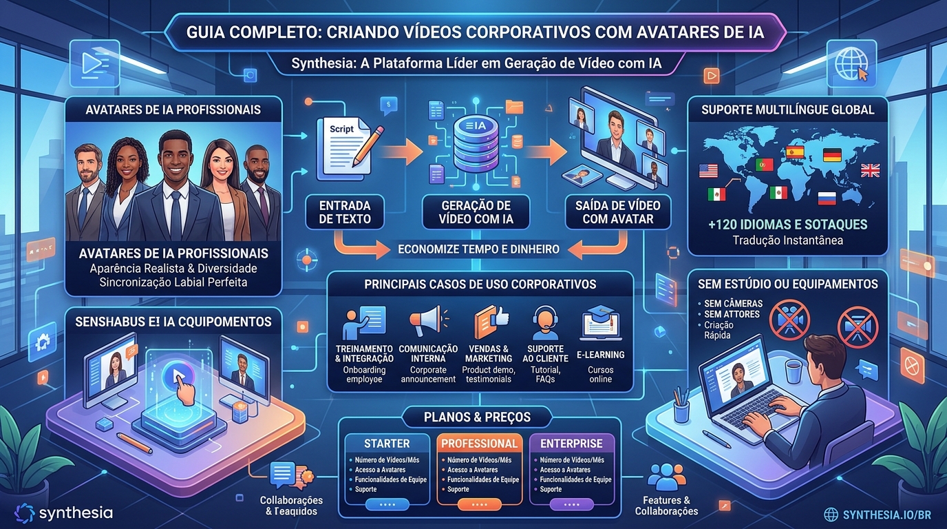 Synthesia, Avatares e customização de apresentadores