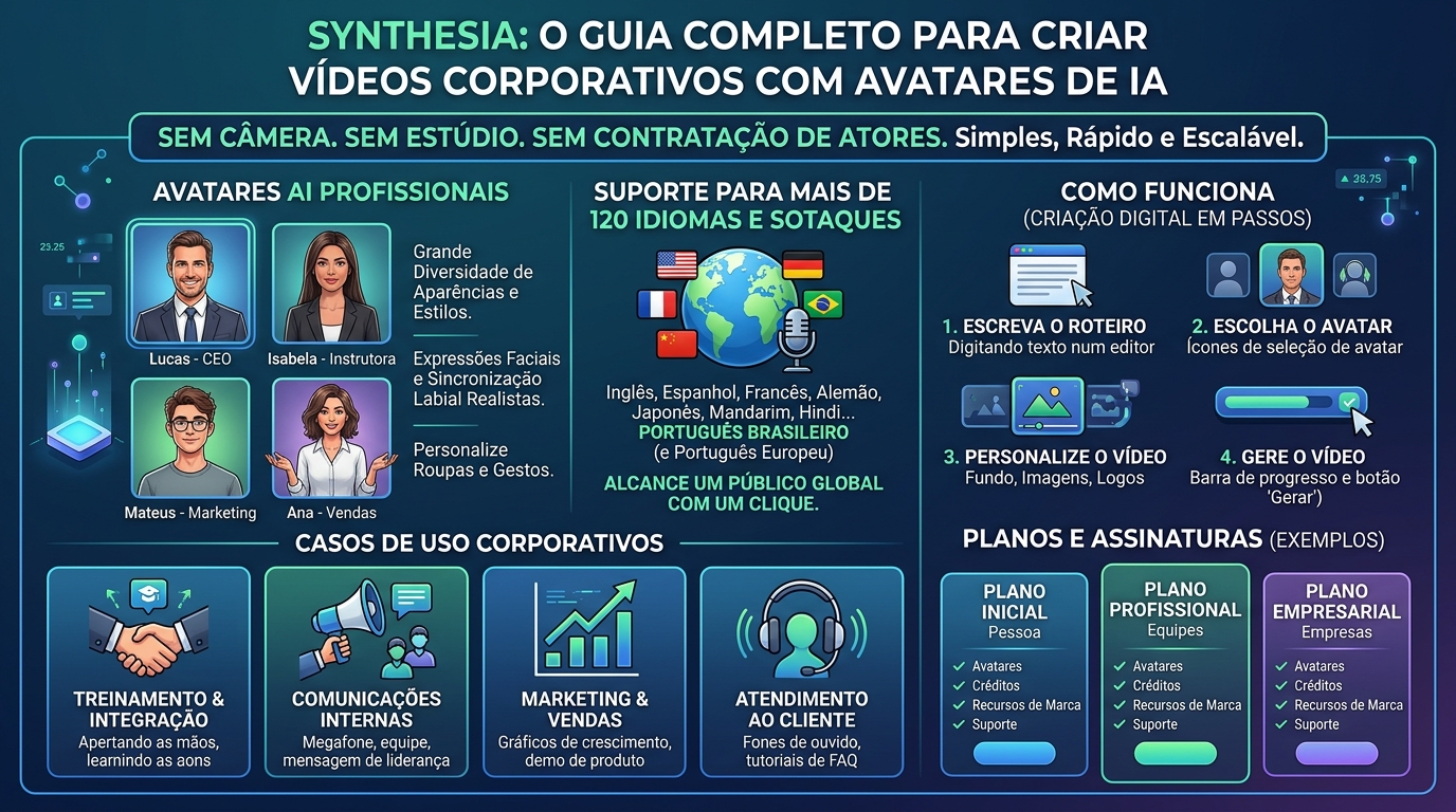 Synthesia, Plataforma de vídeos corporativos com avatar IA