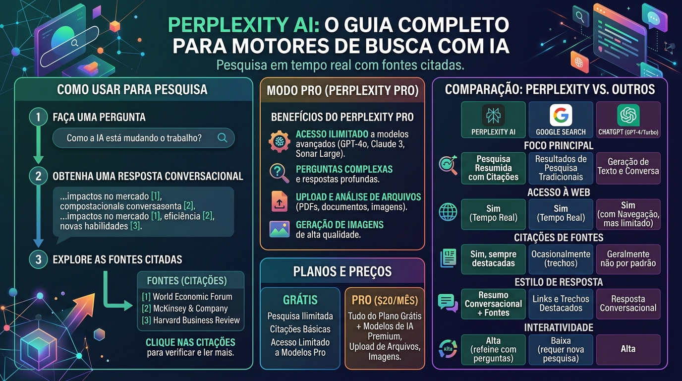 Perplexity, Modos de busca: Academic, YouTube, Reddit