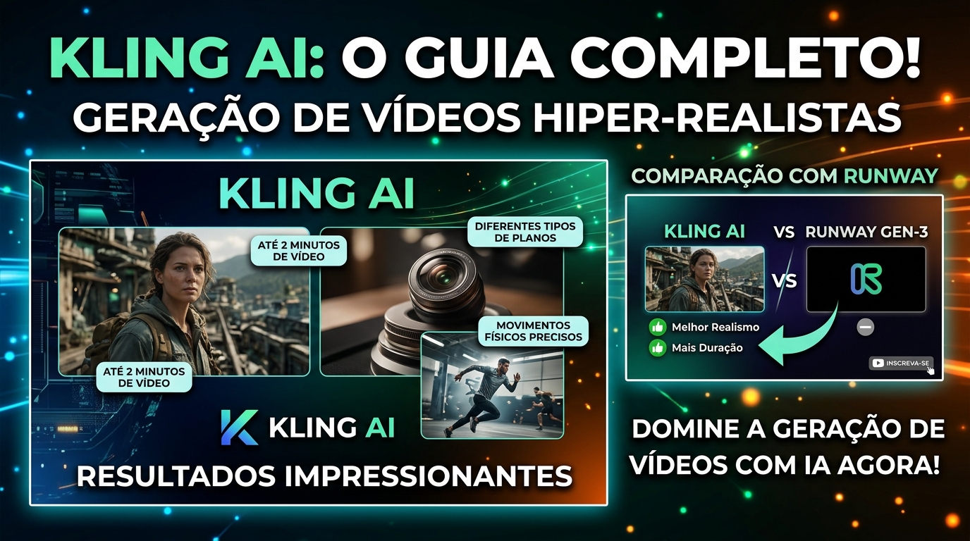 Infográfico Kling AI, guia visual completo
