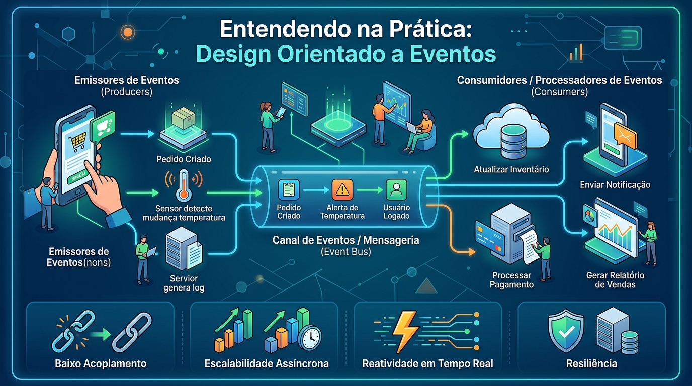 Event-Driven Design, Visao geral da arquitetura orientada a eventos
