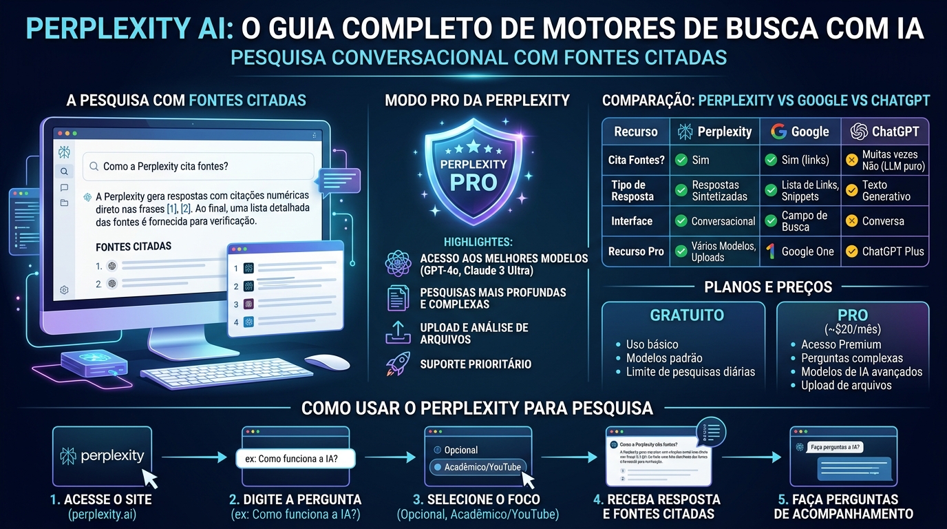 Perplexity AI, Busca com IA e citações de fontes