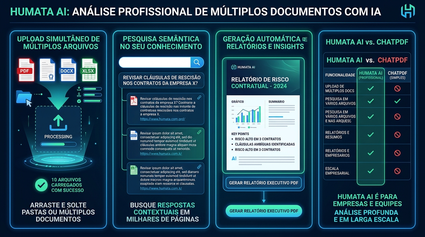 Infográfico Humata AI, planos e comparativo